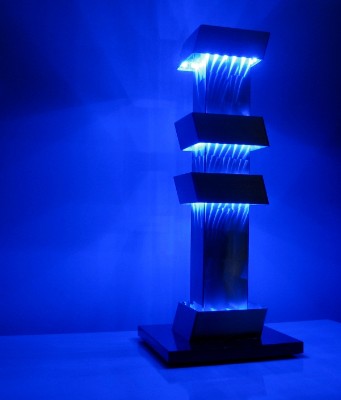 Rvs design lamp met rgb led verlichting - Joeniq design